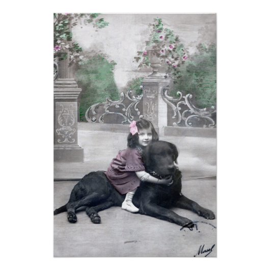 少女と愛犬 ポスター (正面)