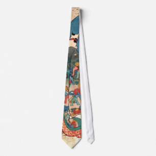 少女と猫,国芳猫の少女,国芳,浮世絵 ネクタイ