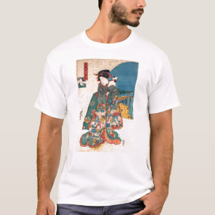 少女と猫,国芳猫の少女,国芳,浮世絵 Tシャツ