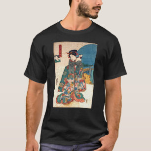 少女と猫,国芳猫の少女,国芳,浮世絵 Tシャツ