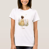 少女と白猫 Tシャツ (正面)