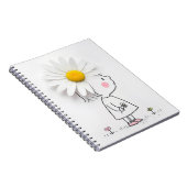 少女と頭の白いデイジー ノートブック (右側)