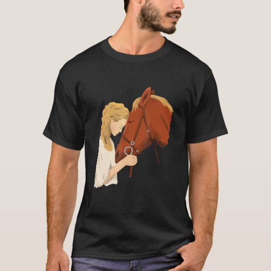 少女と馬の友情 Tシャツ (正面)