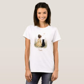 少女と黒猫 Tシャツ (正面フル)