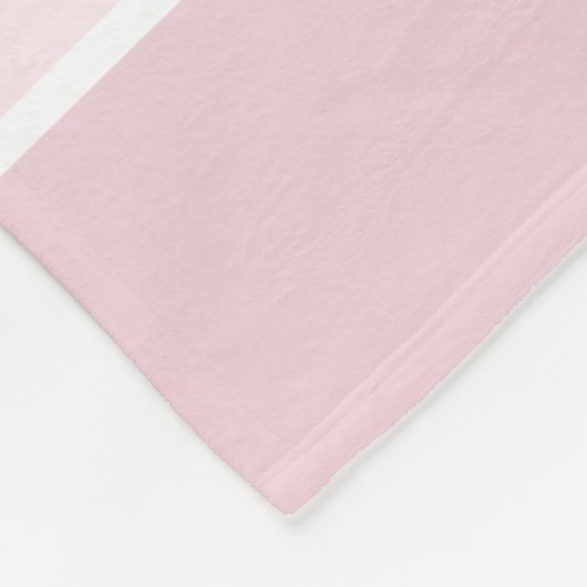 少女のかわいいピンクのサファリゼブラと名前 フリースブランケット (角)