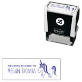 少女のかわいい本は魔法のユニコーンの名前だ セルフインキングスタンプ (インサイチュ)