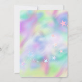 少女のカラフルなローラースケートの誕生日パーティー 招待状 (裏面)