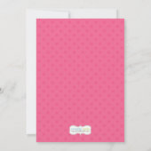 少女のピンク·ゼブラのためのアフリカ系アメリカ人のベビーシャワー 招待状 (裏面)