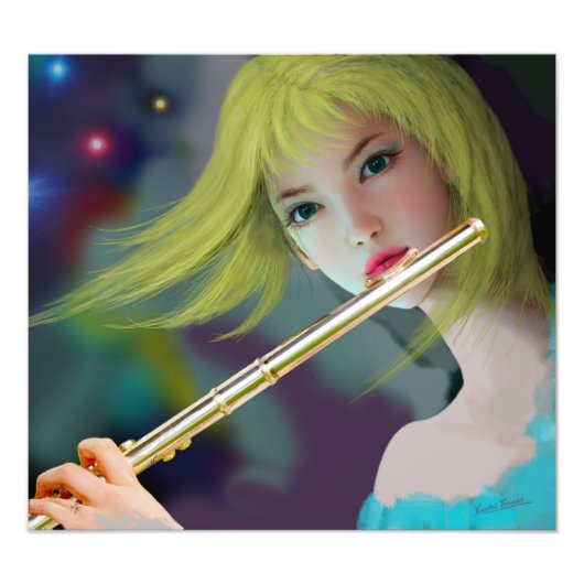 少女のフルート2 フォトプリント            (正面)