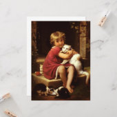 少女のペットお気に入りのネコ（ペロー） カード (正面/裏面インサイチュ)