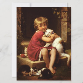 少女のペットお気に入りのネコ（ペロー） カード