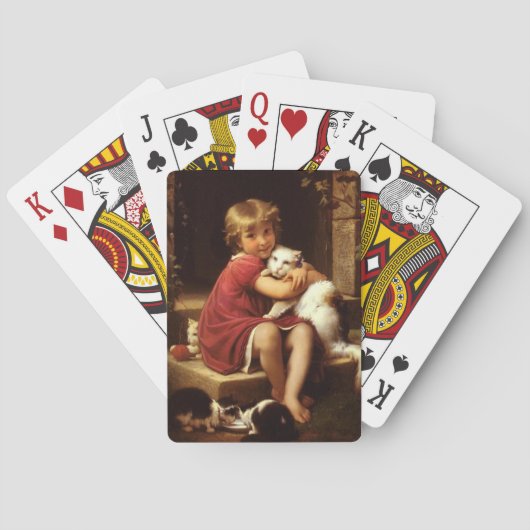 少女のペットお気に入りのネコ（ペロー） トランプ (裏面)