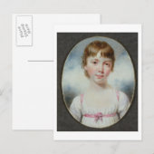 少女のミニチュア ポストカード (正面/裏面)