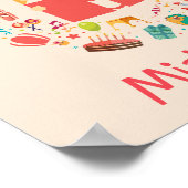 少女の名前のポスターベッドルームウォールアートと本 ポスター (角)