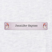 少女の名前ファブリック服のラベル虹のユニコーン ラベル (デザイン1)