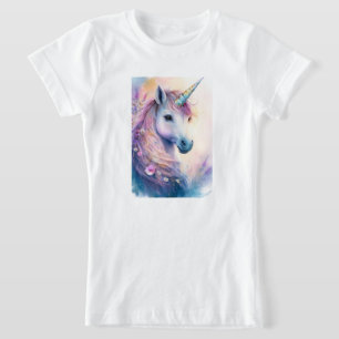 少女の夢のユニコーンTシャツ Tシャツ