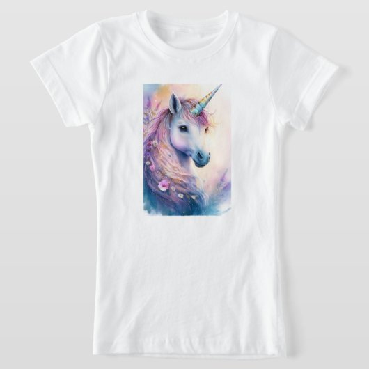 少女の夢のユニコーンTシャツ Tシャツ (レイダウン)