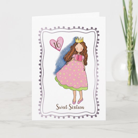 少女の年齢誕生日カード シーズンカード (正面)