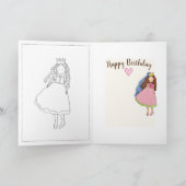 少女の年齢誕生日カード シーズンカード (内部)