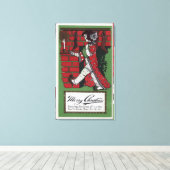 少女の持ち人形と燭台 キャンバスプリント (インサイチュ (ウッドフロア))