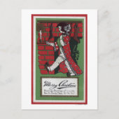 少女の持ち人形と燭台 ポストカード (正面)