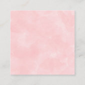 少女の森の動物が本の囲いを持ってくる スクエア名刺 (裏面)