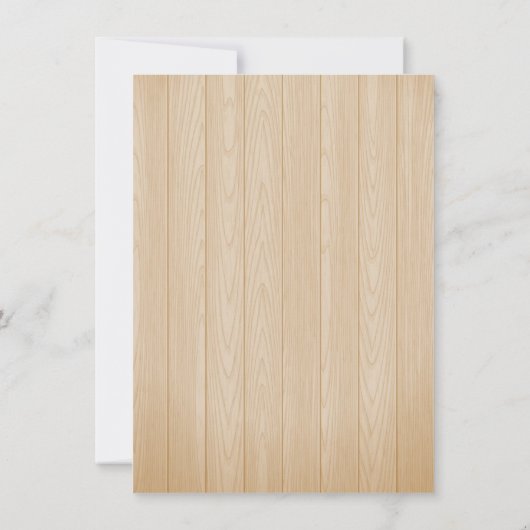 少女の森の動物の赤ちゃんシャワー郵便 招待状 (裏面)