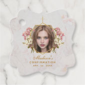 少女の確認フォトピンクオーキズ金ゴールド大理石 フェイバータグ (正面)