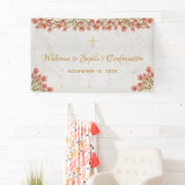 少女の確認フローラウェルカムピンクマグノリア 横断幕 (インサイチュ)