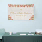 少女の確認フローラウェルカムピンクマグノリア 横断幕 (トレードショー)