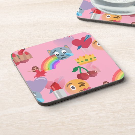 少女の絵文字 コースター (左側)