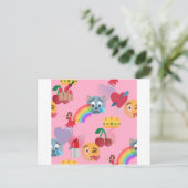 少女の絵文字 ポストカード (スタンド正面)