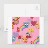 少女の絵文字 ポストカード (正面/裏面)