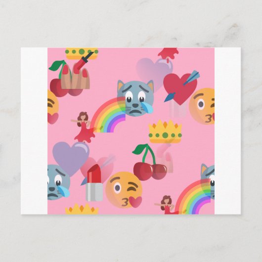 少女の絵文字 ポストカード (正面)