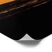 少女の自由と美感じしい夕日 ポスター (角)