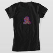 少女の花のシルエット Tシャツ (レイダウン裏面)