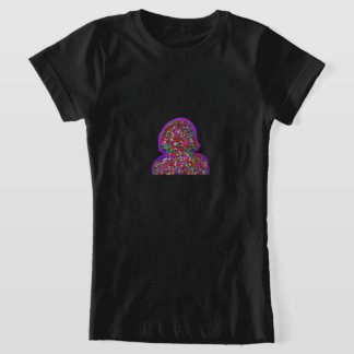 少女の花のシルエット Tシャツ