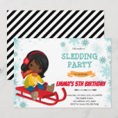 少女の誕生日の招待状 シーズンカード (正面/裏面)