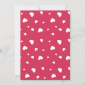 少女の赤ちゃんシャワーの途中に小さな恋人がいる 招待状 (裏面)