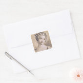 少女の頭 スクエアシール (封筒)