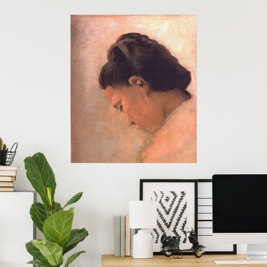 少女の頭 ポスター (ホームオフィス)