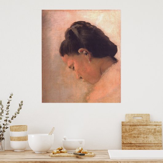 少女の頭 ポスター (キッチン)