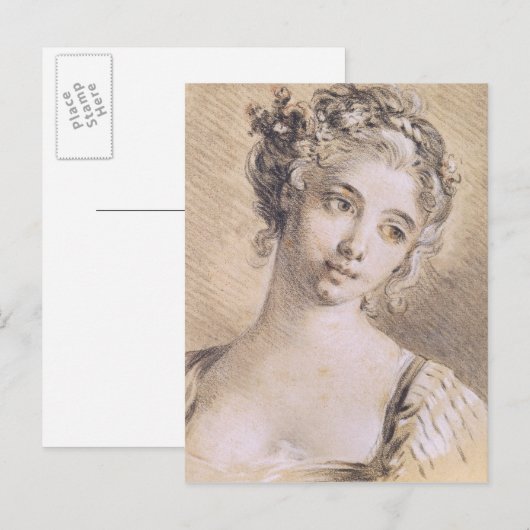 少女の頭 ポストカード (正面/裏面)