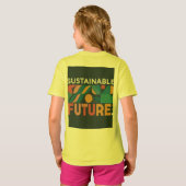 少女はクスクスのマスターTシャツを着て楽しむ Tシャツ (裏面フル)