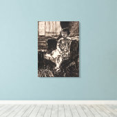 少女は椅子に座った（1917年～1918年） キャンバスプリント (インサイチュ (ウッドフロア))