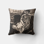 少女は椅子に座って(ca. 1917-1918) Canvas Print クッション (裏面)