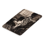 少女は椅子に座って(ca. 1917-1918) Canvas Print マグネット (左側)