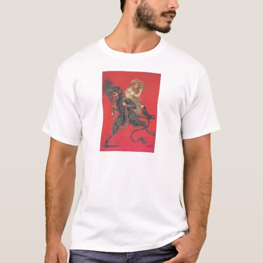 少女を誘拐するクランプス Tシャツ (正面)
