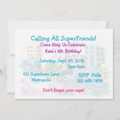 少女スーパーヒーローの招待状 招待状 (裏面)