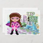 少女スーパーヒーローの招待状 招待状 (正面/裏面)